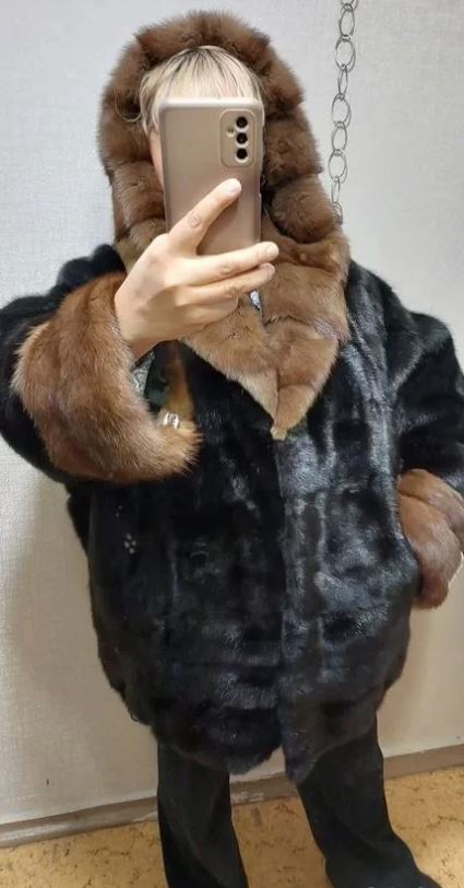 Шуба Норка-Кокон - вид сбоку