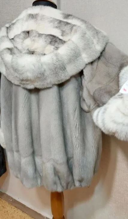 Шуба Норка-Кокон - капюшон